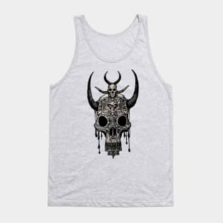 Tribal Tattoo Bulls Skull Tank Top